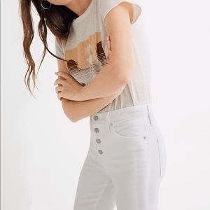 Madewell Curvy High-Rise White Jeans